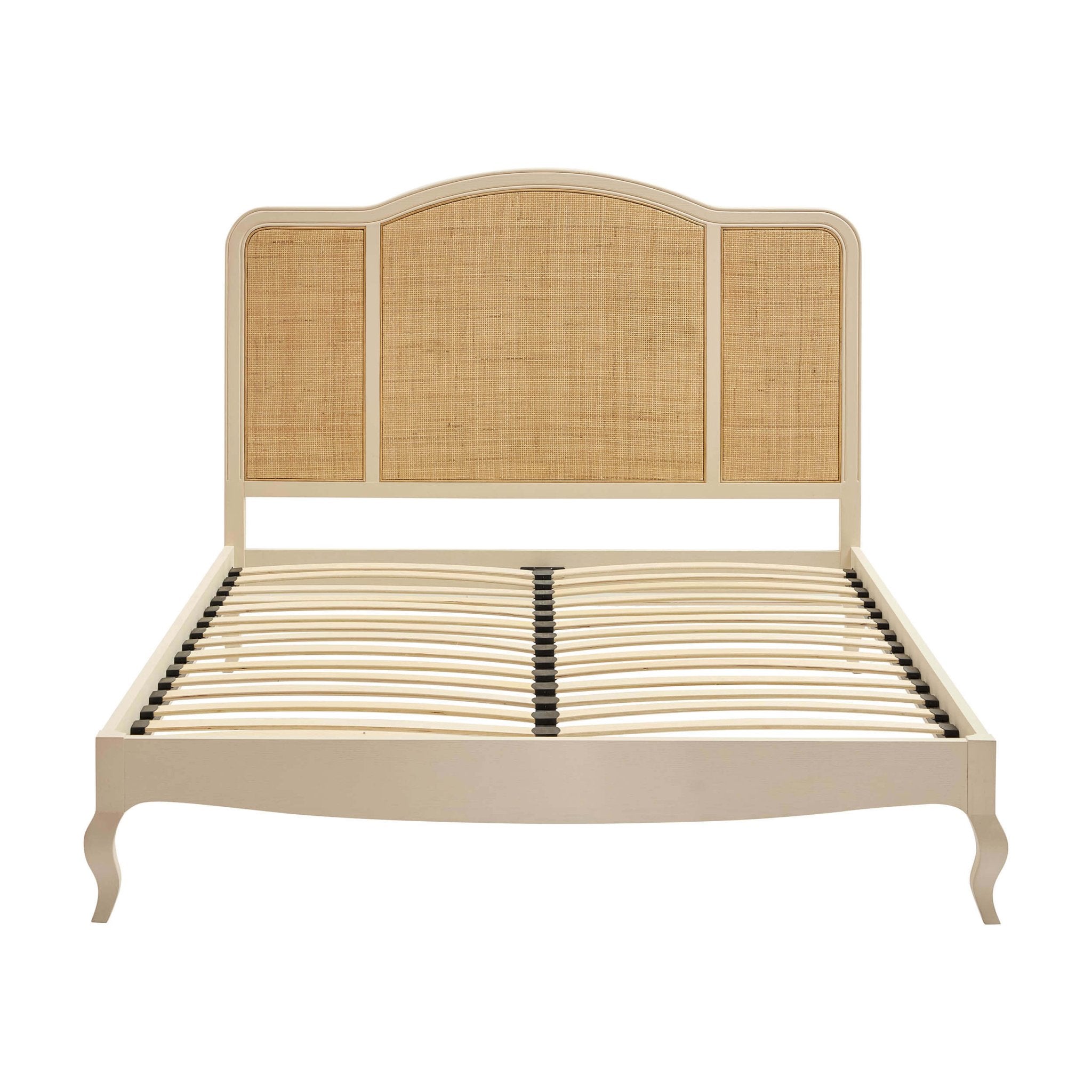 Cadre de lit Annecy en rotin - Crème