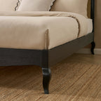 Cadre de lit Annecy en rotin - Noir