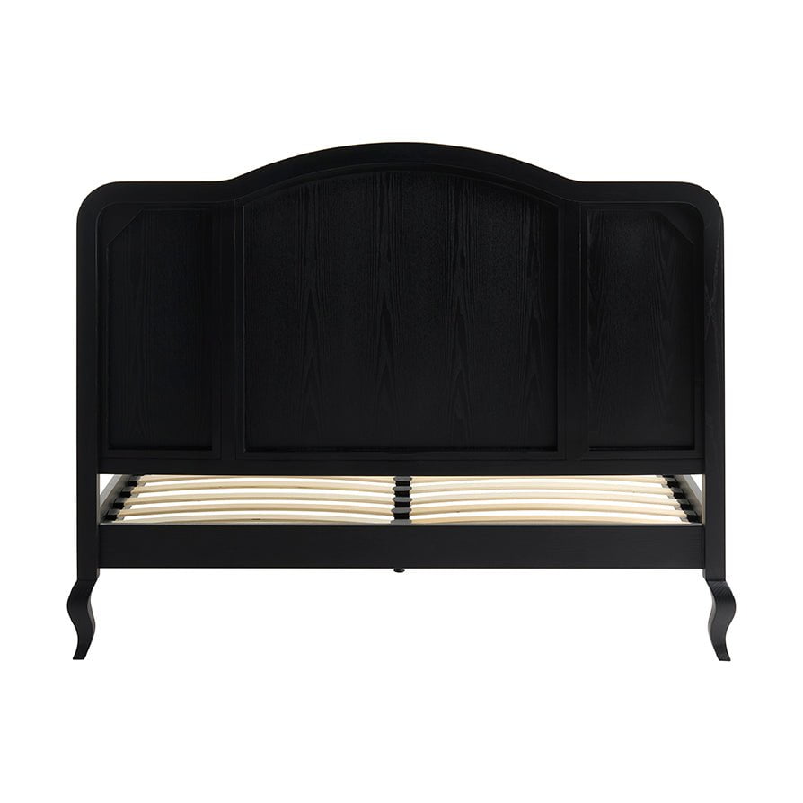 Cadre de lit Annecy en rotin - Noir