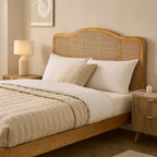 Cadre de lit Annecy en rotin naturel