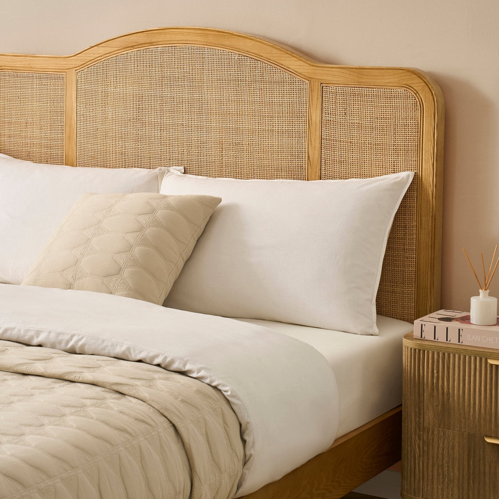 Cadre de lit Annecy en rotin naturel