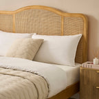 Cadre de lit Annecy en rotin naturel