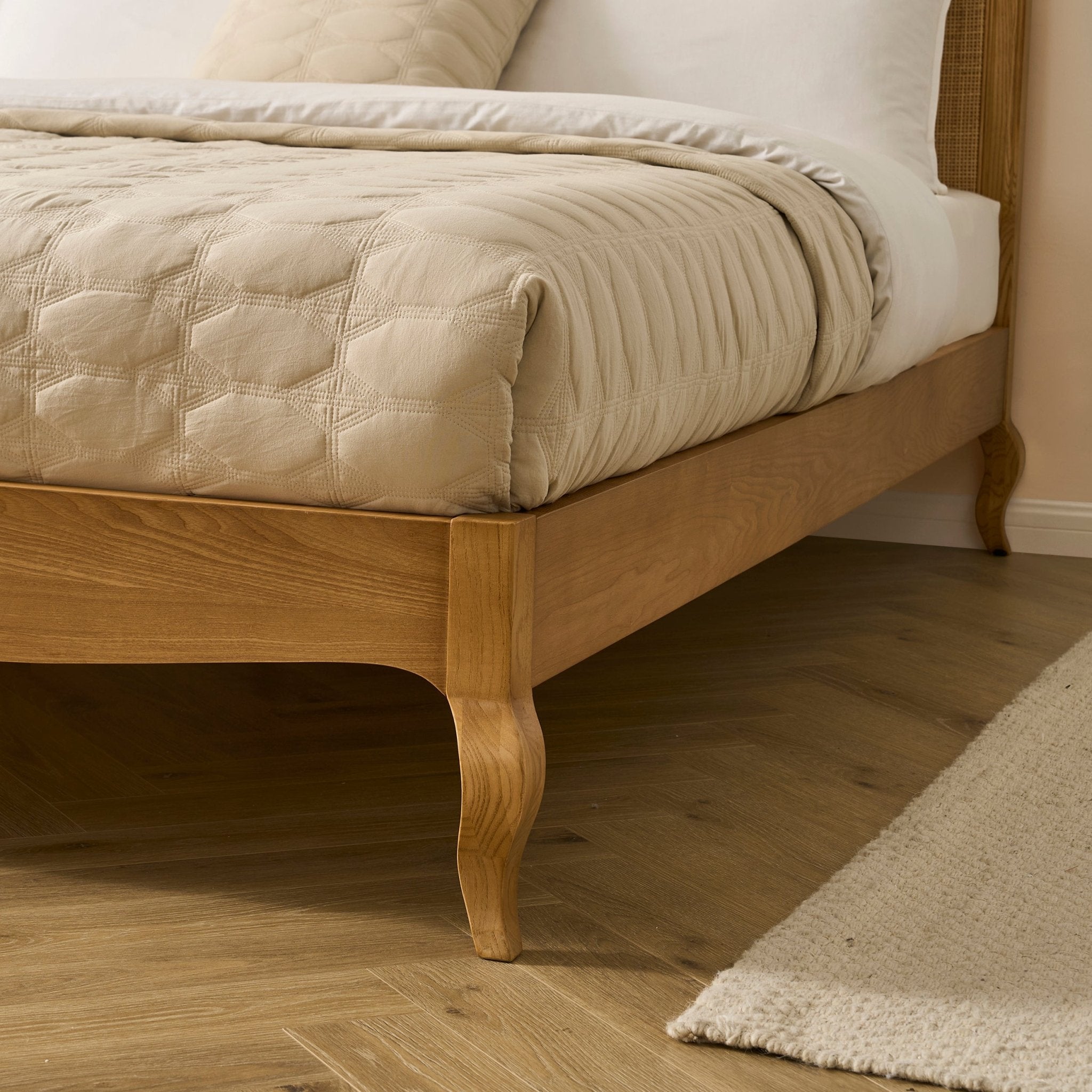 Cadre de lit Annecy en rotin naturel