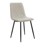 Ensemble de 2 chaises de salle à manger Annie - Lin - Gris pierre