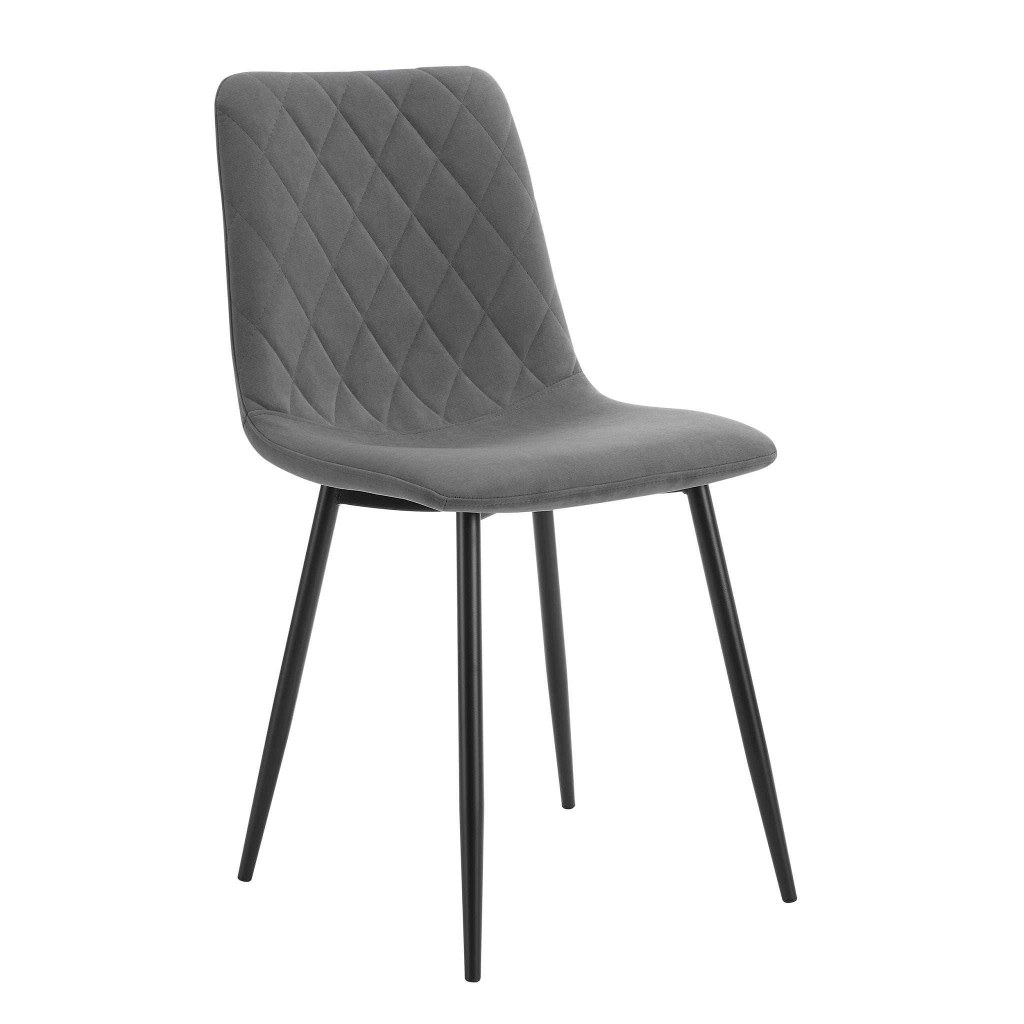 Ensemble de 2 chaises de salle à manger Annie - Velours - Gris
