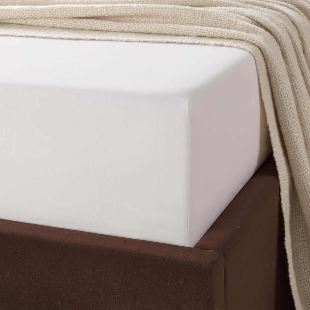 Drap-housse anti-allergique 200 fils - Blanc