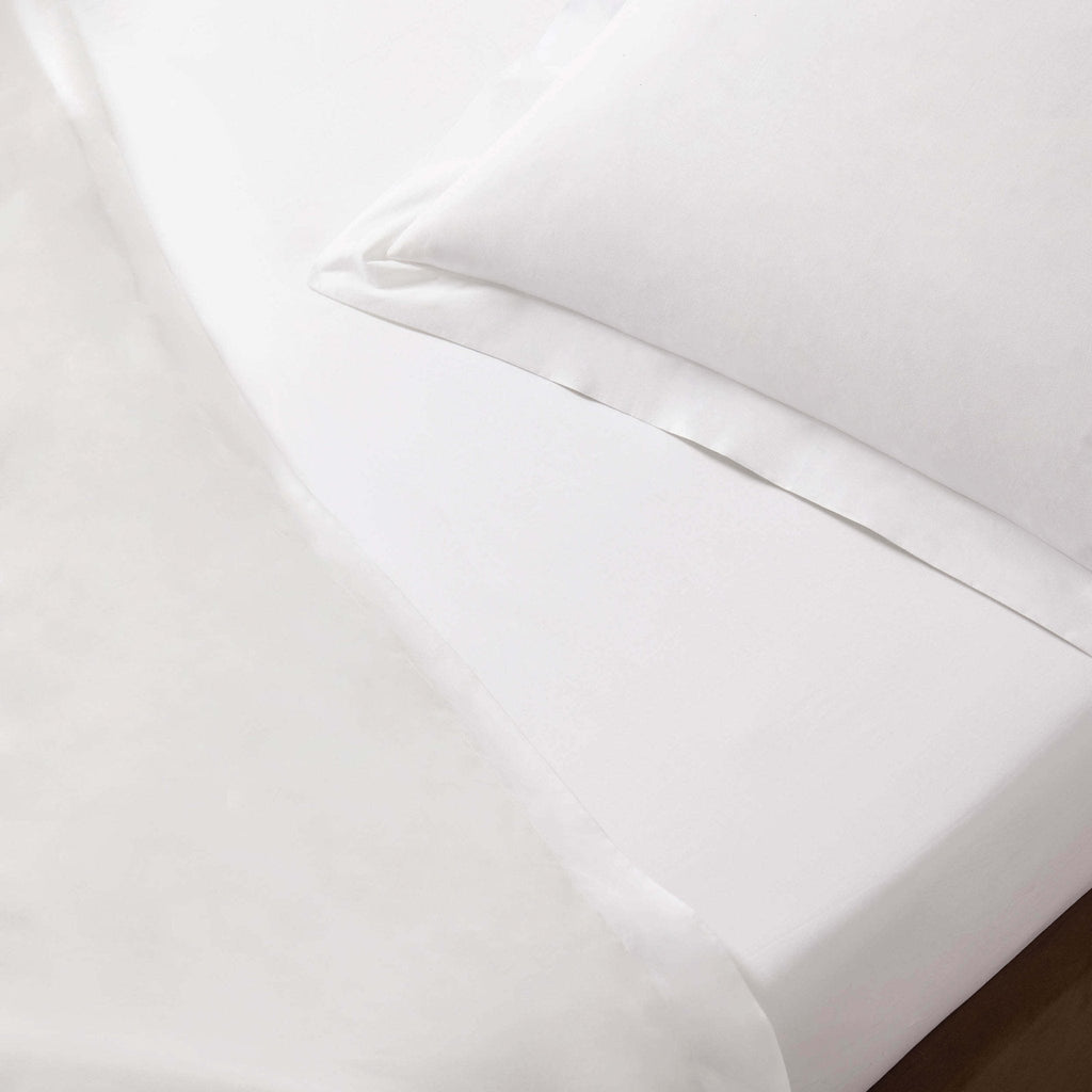 Drap-housse anti-allergique 200 fils - Blanc