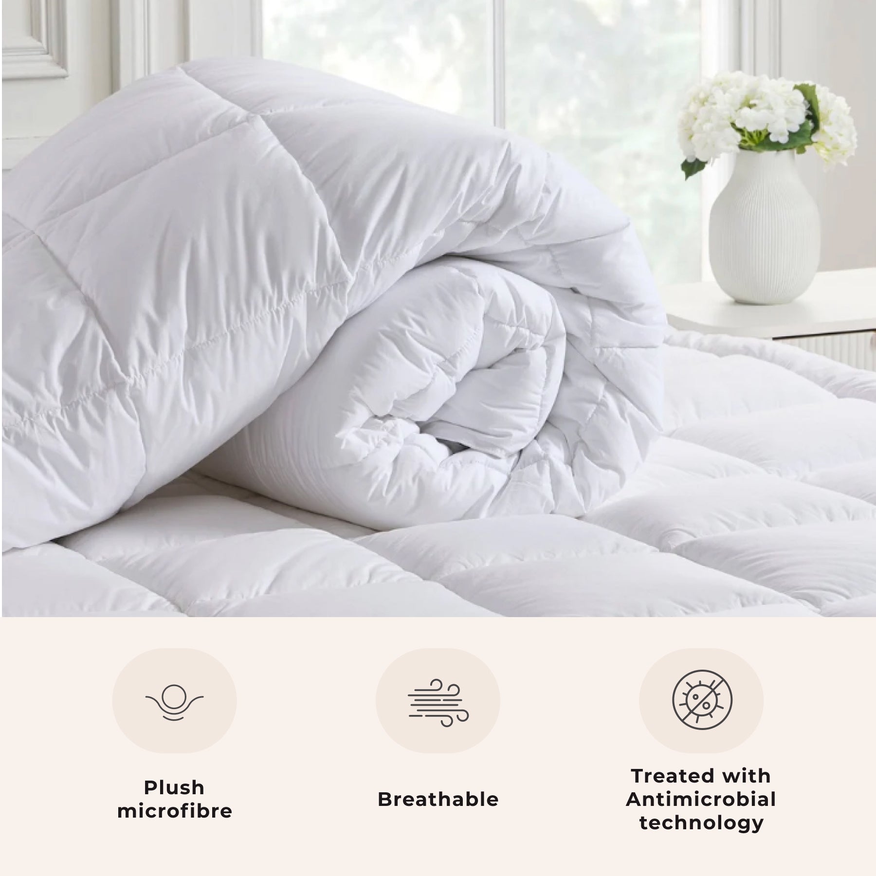 Collection de couettes anti-allergiques au toucher duveteux