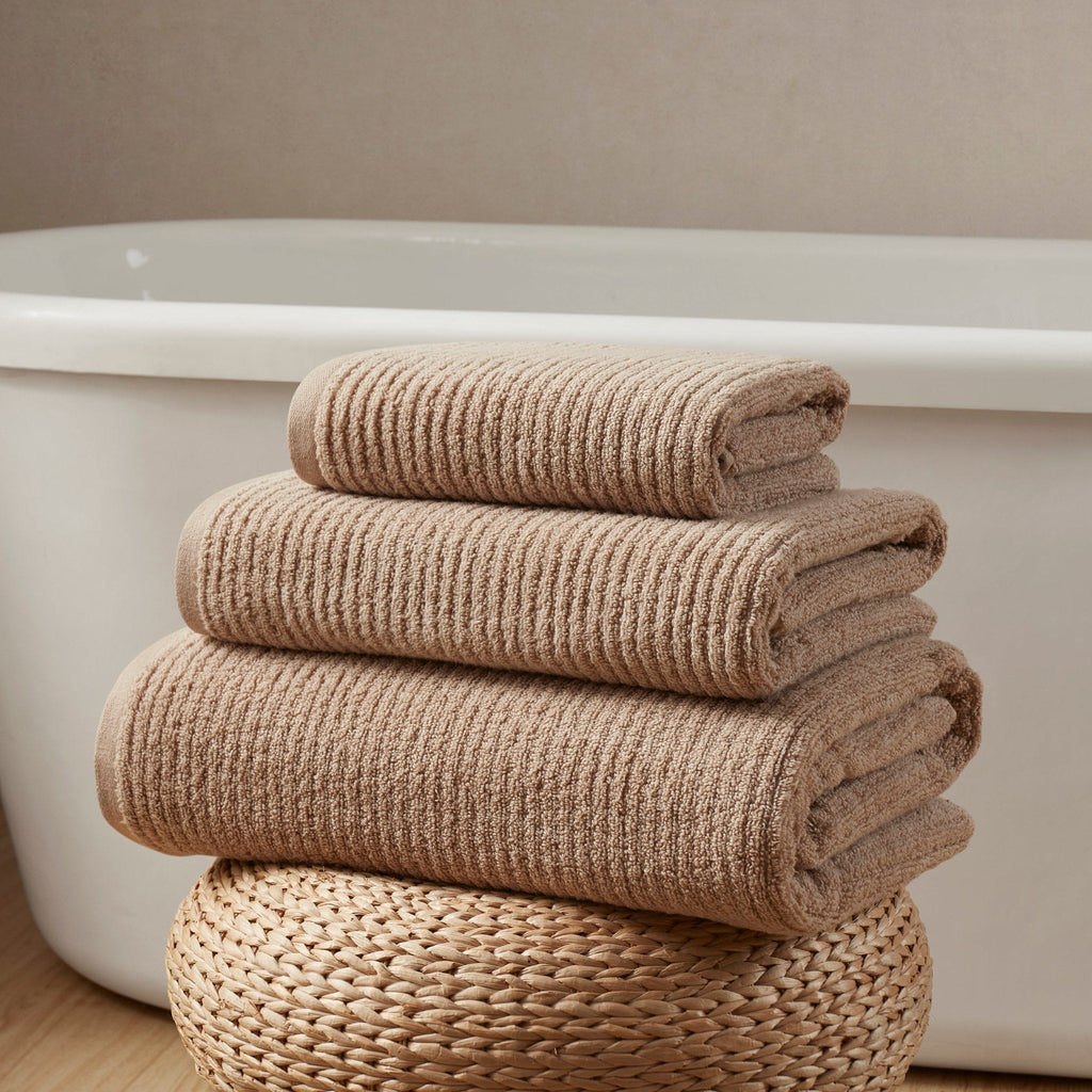Collection de serviettes Antigua Soft Fine Ribbed - Naturel
