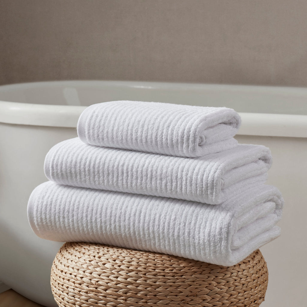Collection de serviettes Antigua Soft Fine Ribbed - Blanches