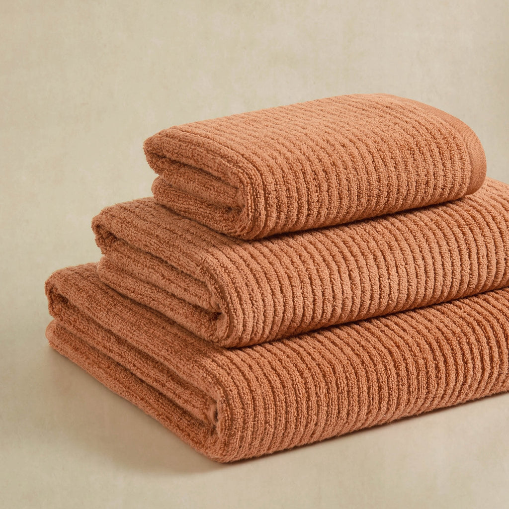 Collection de serviettes Antigua Soft Fine Ribbed - Orange brûlé