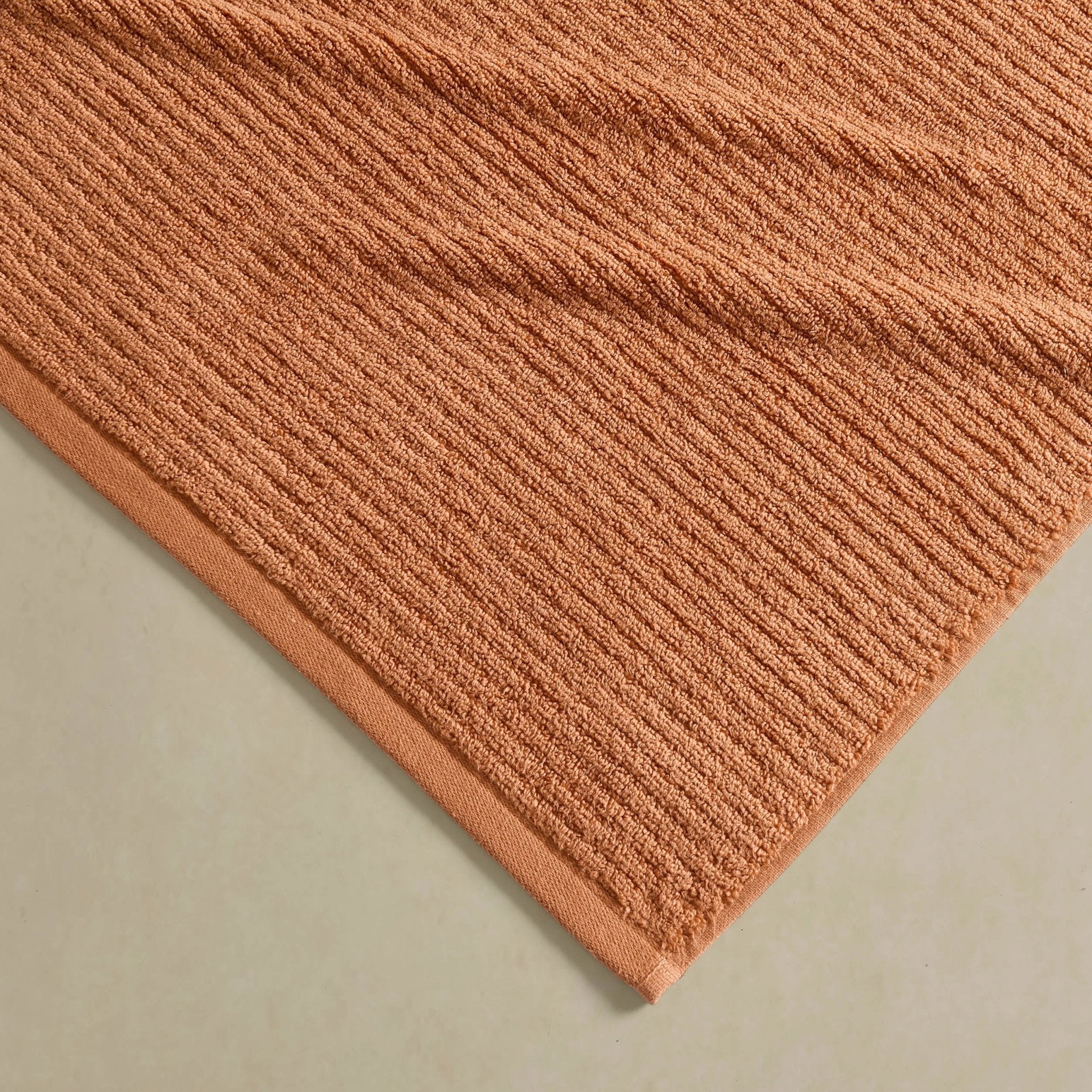 Collection de serviettes Antigua Soft Fine Ribbed - Orange brûlé