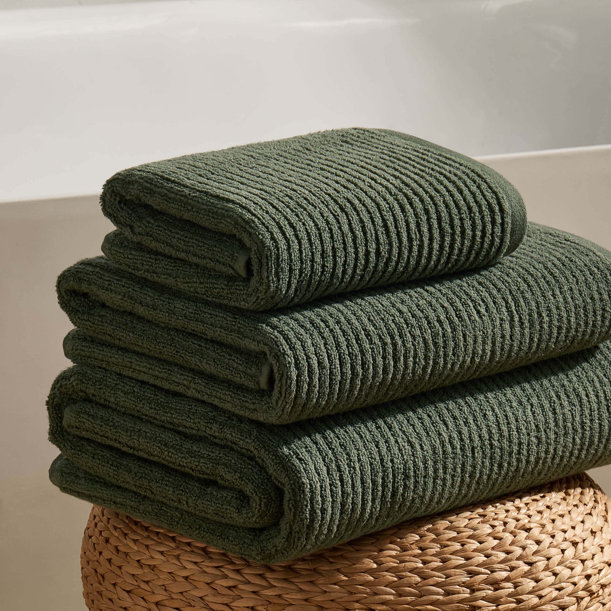 Collection de serviettes Antigua Soft Fine Ribbed - Fern
