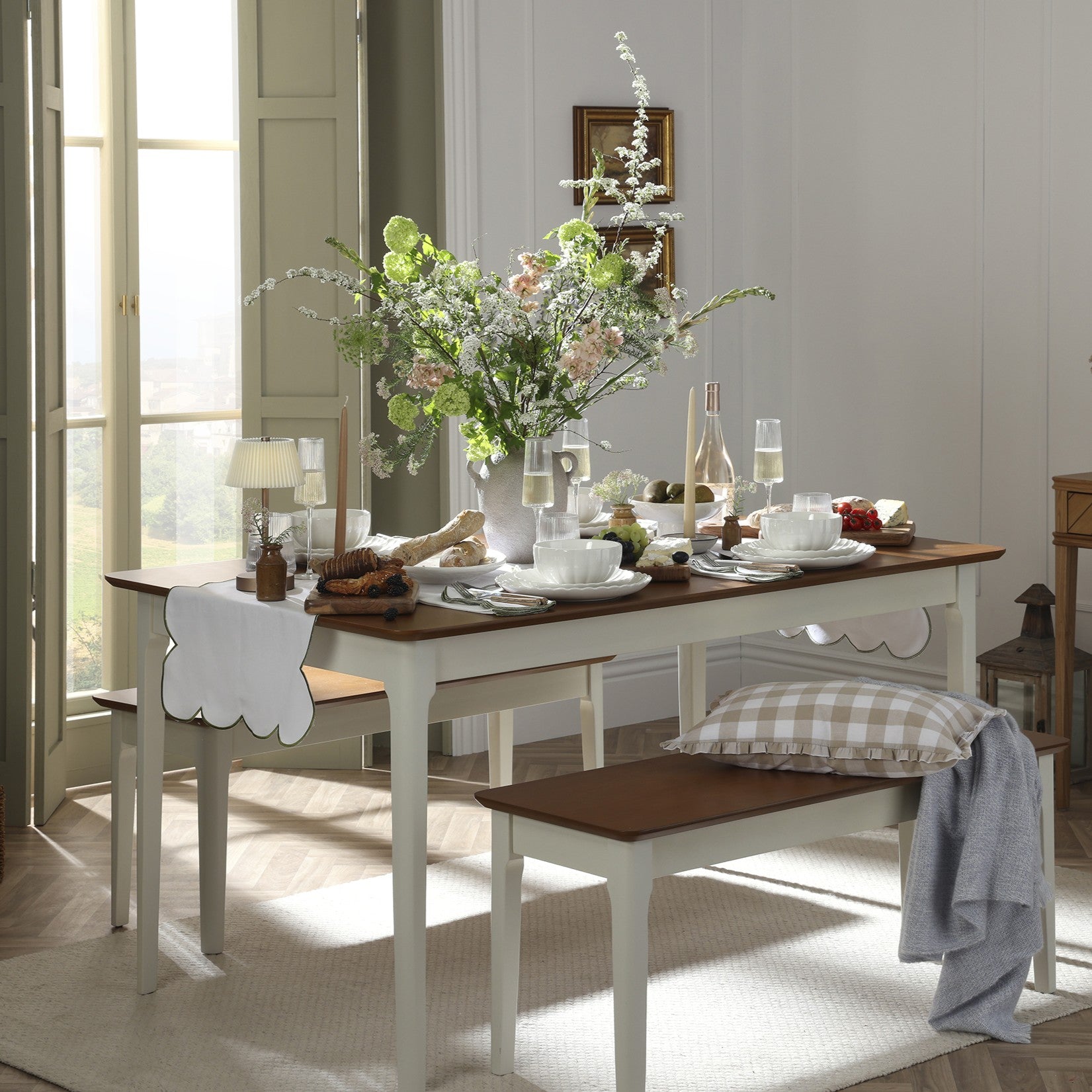 Banc en bois de pin Anya