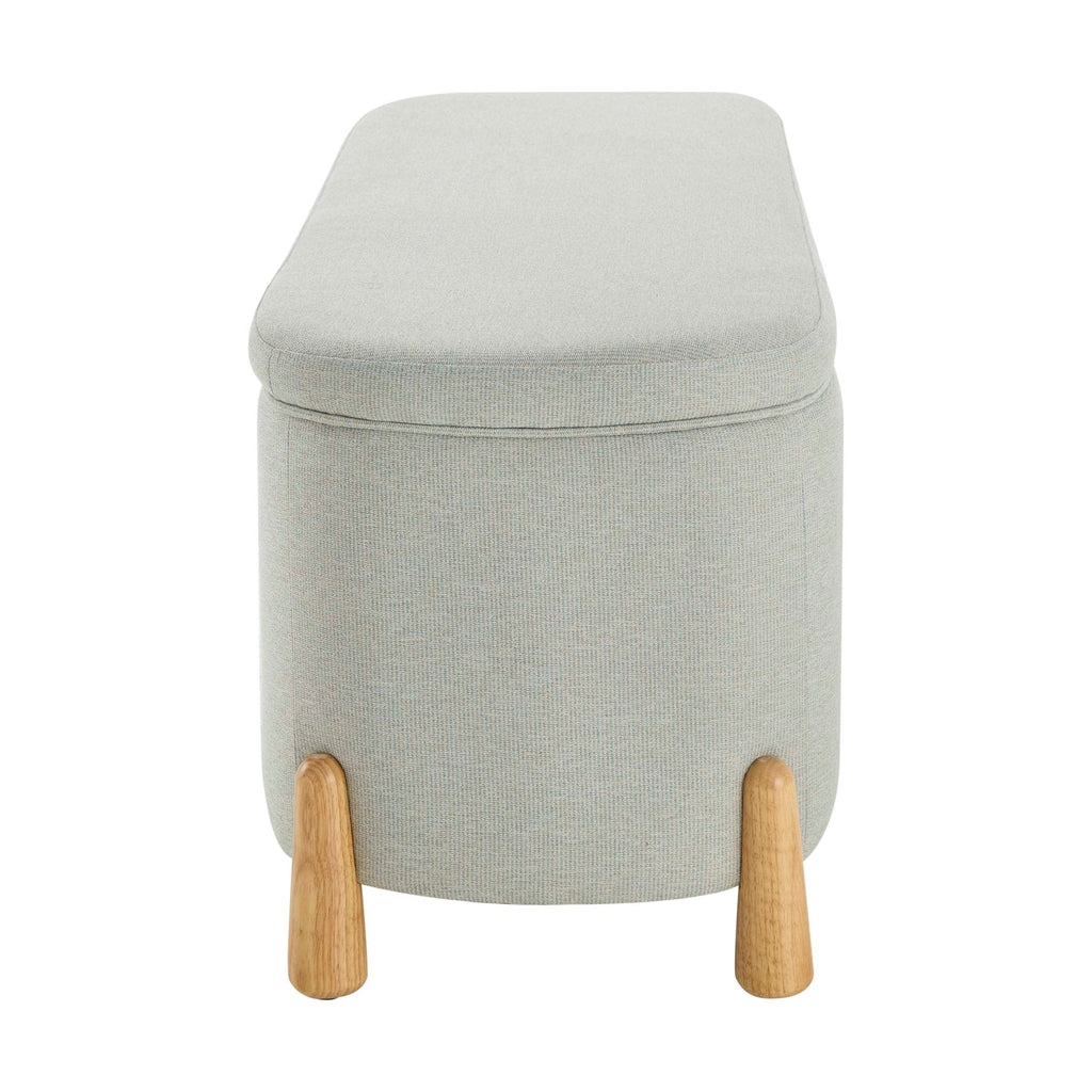 Banc de rangement incurvé Appleton - Rayures bleues