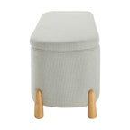 Banc de rangement incurvé Appleton - Rayures bleues