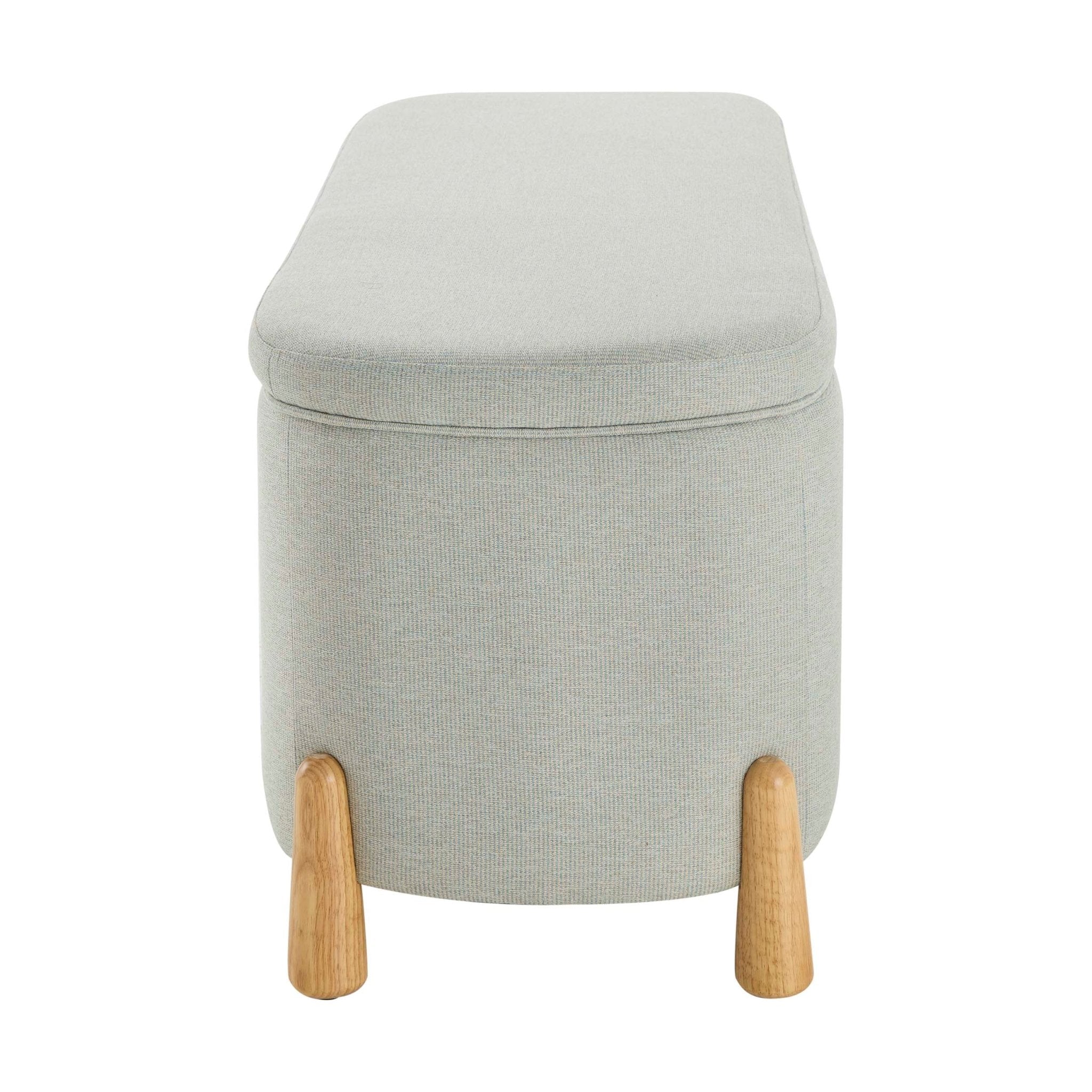 Banc de rangement incurvé Appleton - Rayures bleues