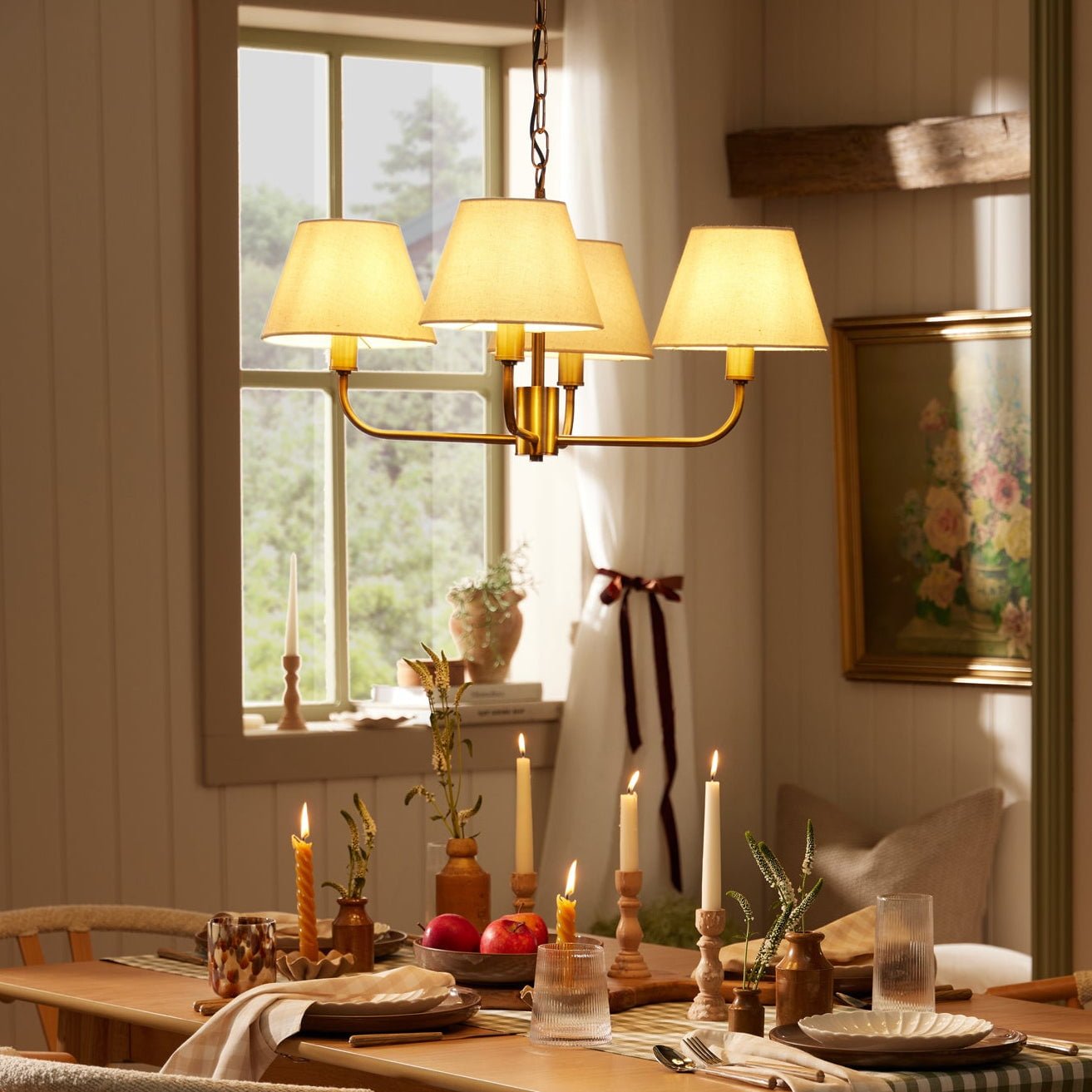 Lustre suspendu April 4 Light - Blanc/Bronze