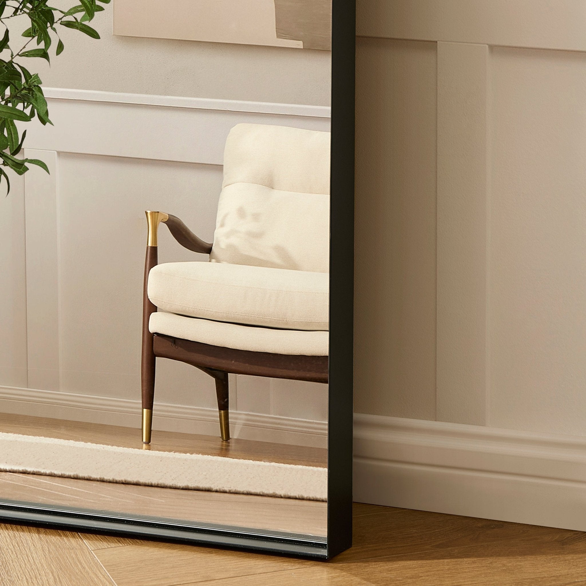 Miroir sur pied arqué - Noir