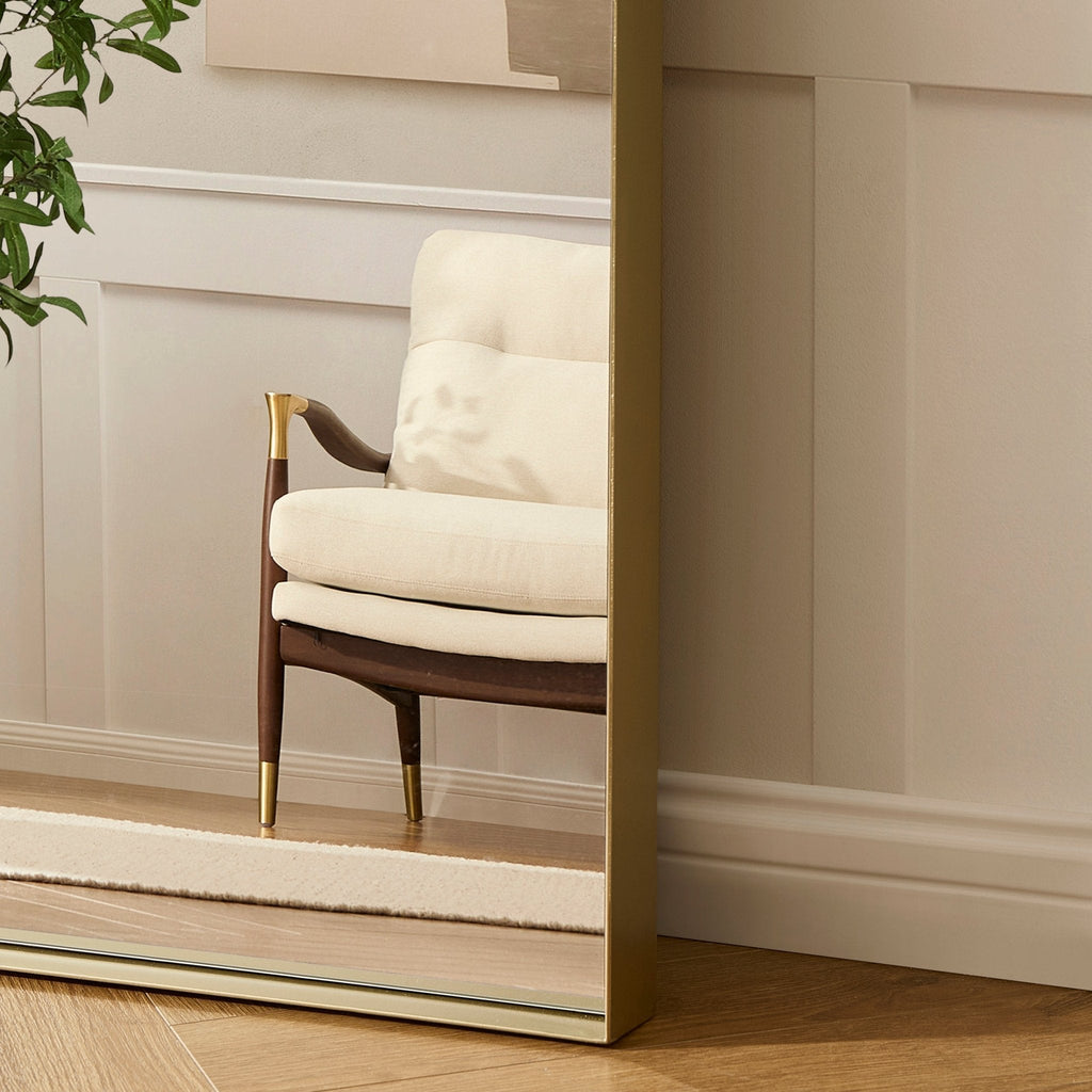 Miroir sur pied arqué - Or