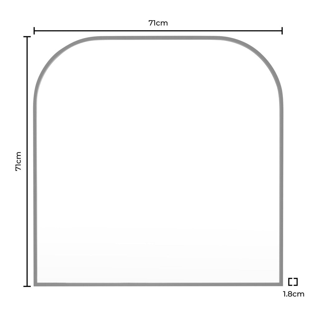 Miroir de cheminée arqué - Noir