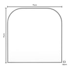 Miroir de cheminée arqué - Noir