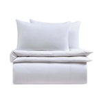 Parure de lit Archie Geo en jacquard tissé 200 fils - Blanc