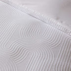 Parure de lit Archie Geo en jacquard tissé 200 fils - Blanc