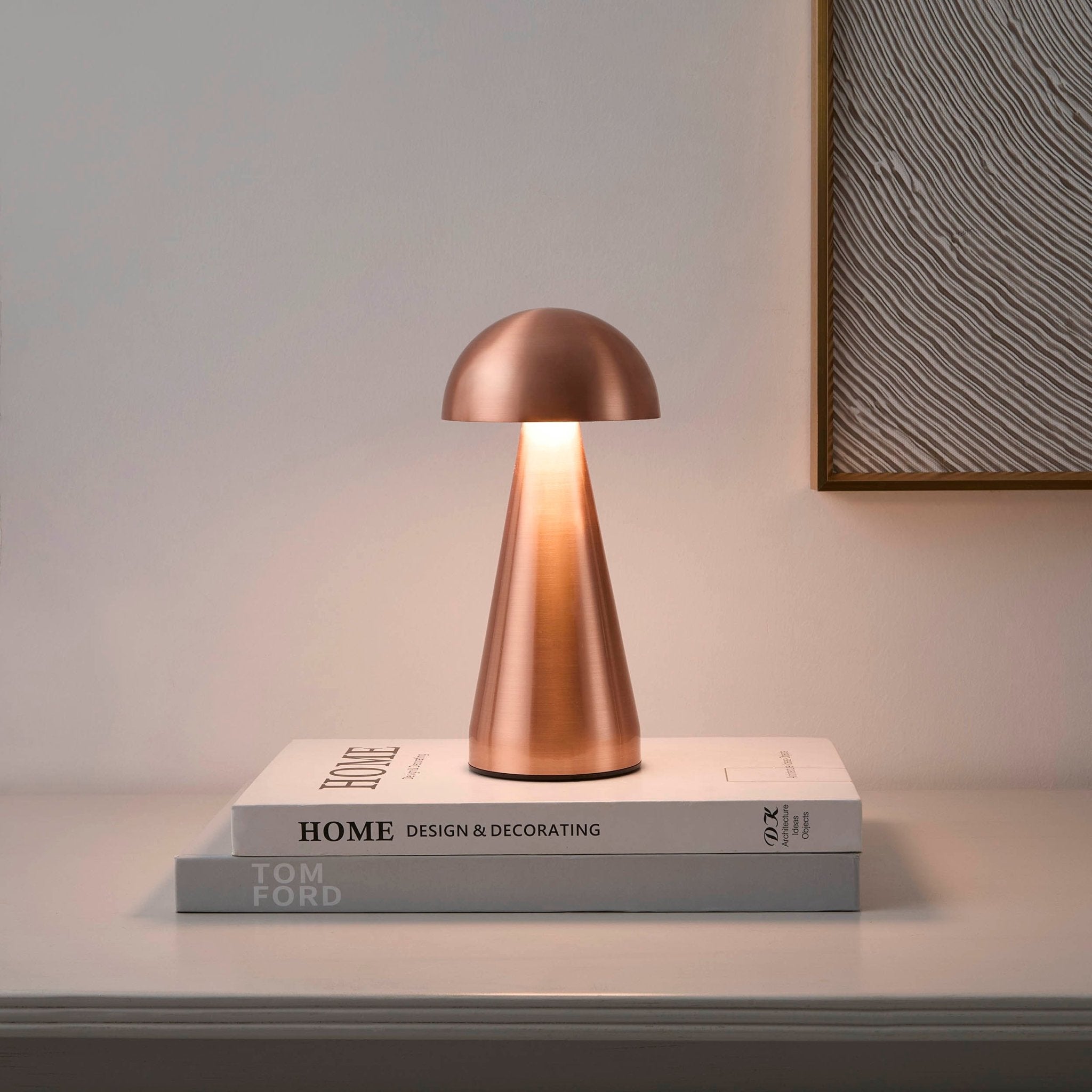 Lampe LED rechargeable sans fil Ares Mini à dôme - Cuivre