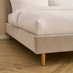 Cadre de lit Ascot - Chenille gris clair