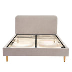 Cadre de lit Ascot - Chenille gris clair