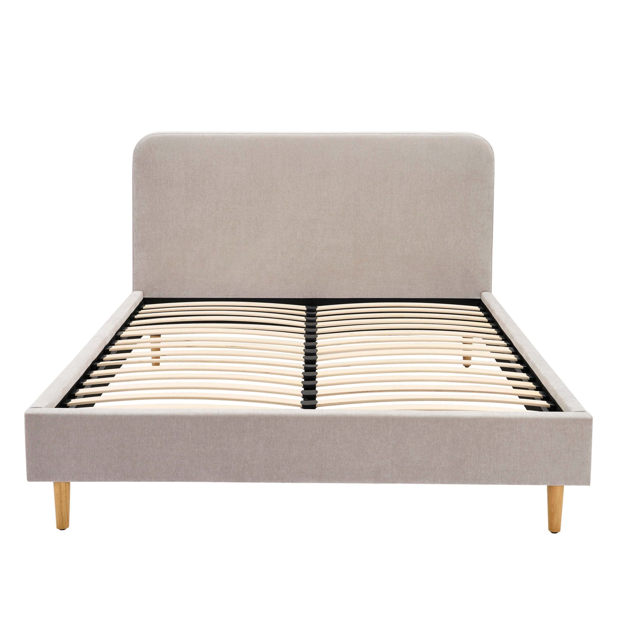 Cadre de lit Ascot - Chenille gris clair