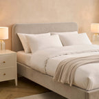 Cadre de lit Ascot - Chenille gris clair