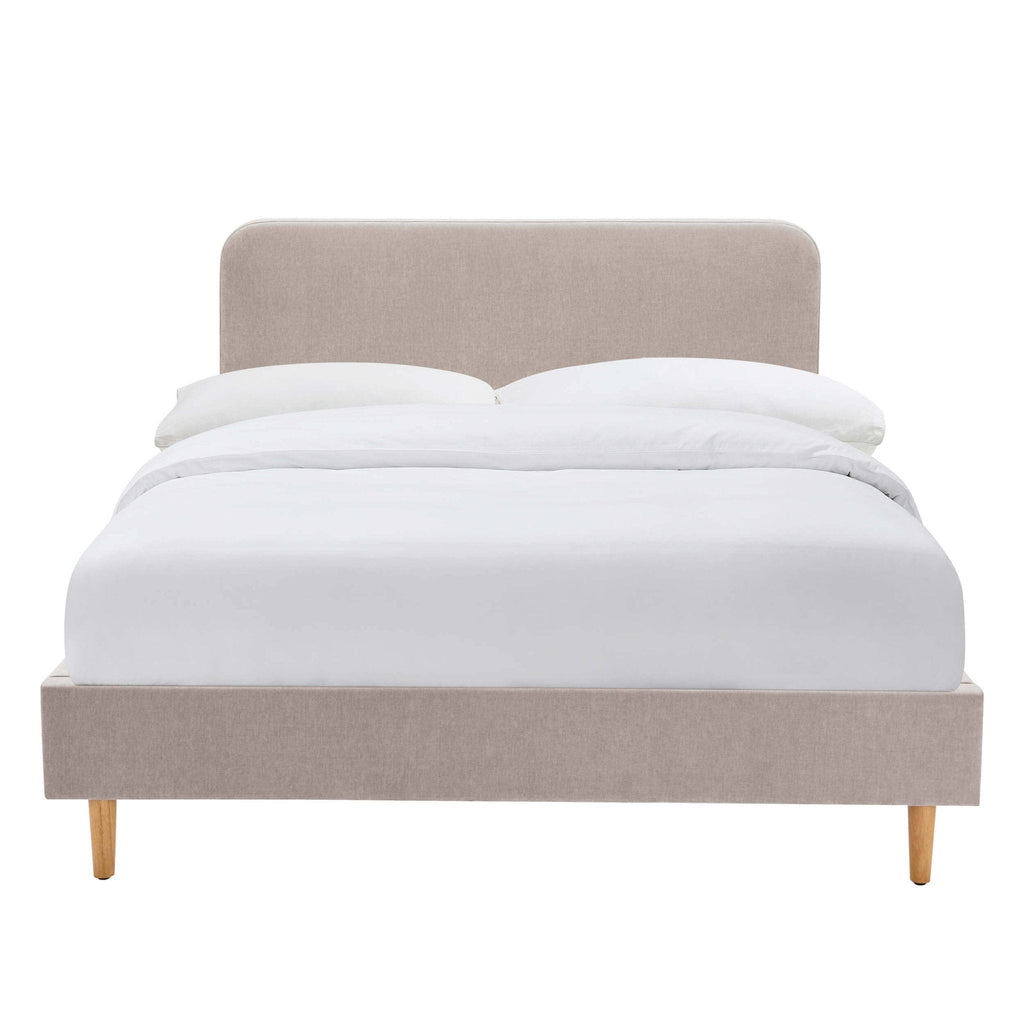 Cadre de lit Ascot - Chenille gris clair