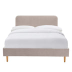 Cadre de lit Ascot - Chenille gris clair