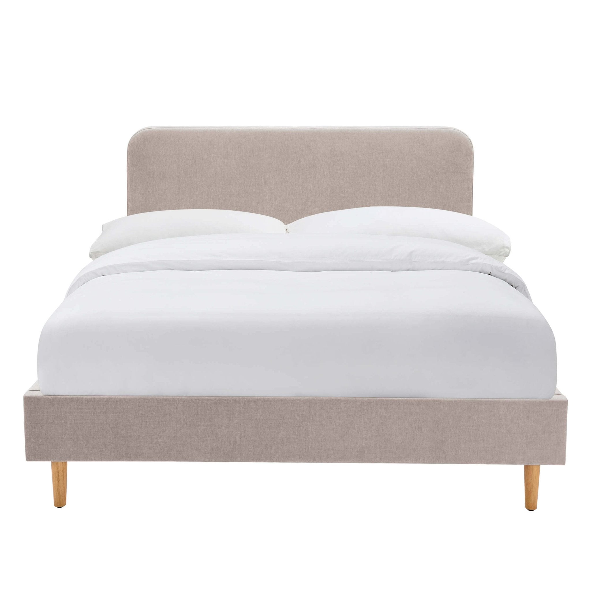 Cadre de lit Ascot - Chenille gris clair