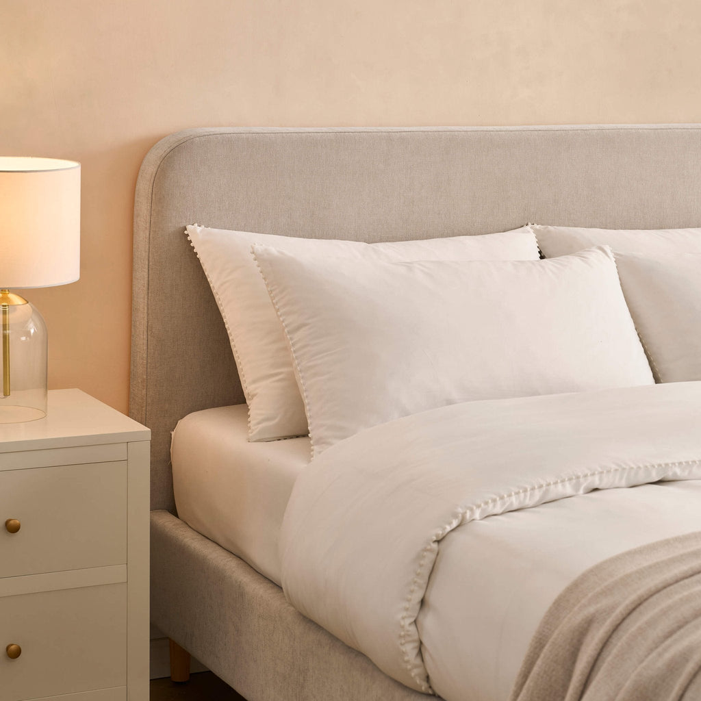 Cadre de lit Ascot - Chenille gris clair