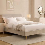 Cadre de lit Ascot - Chenille gris clair