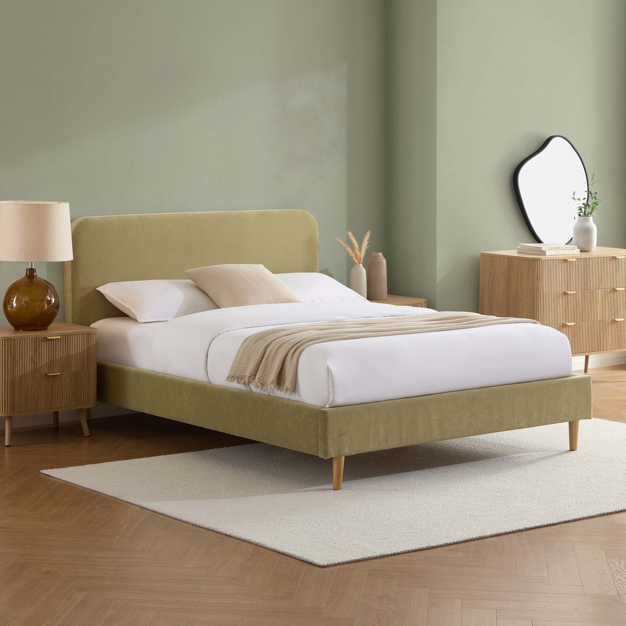 Cadre de lit Ascot - Vert clair