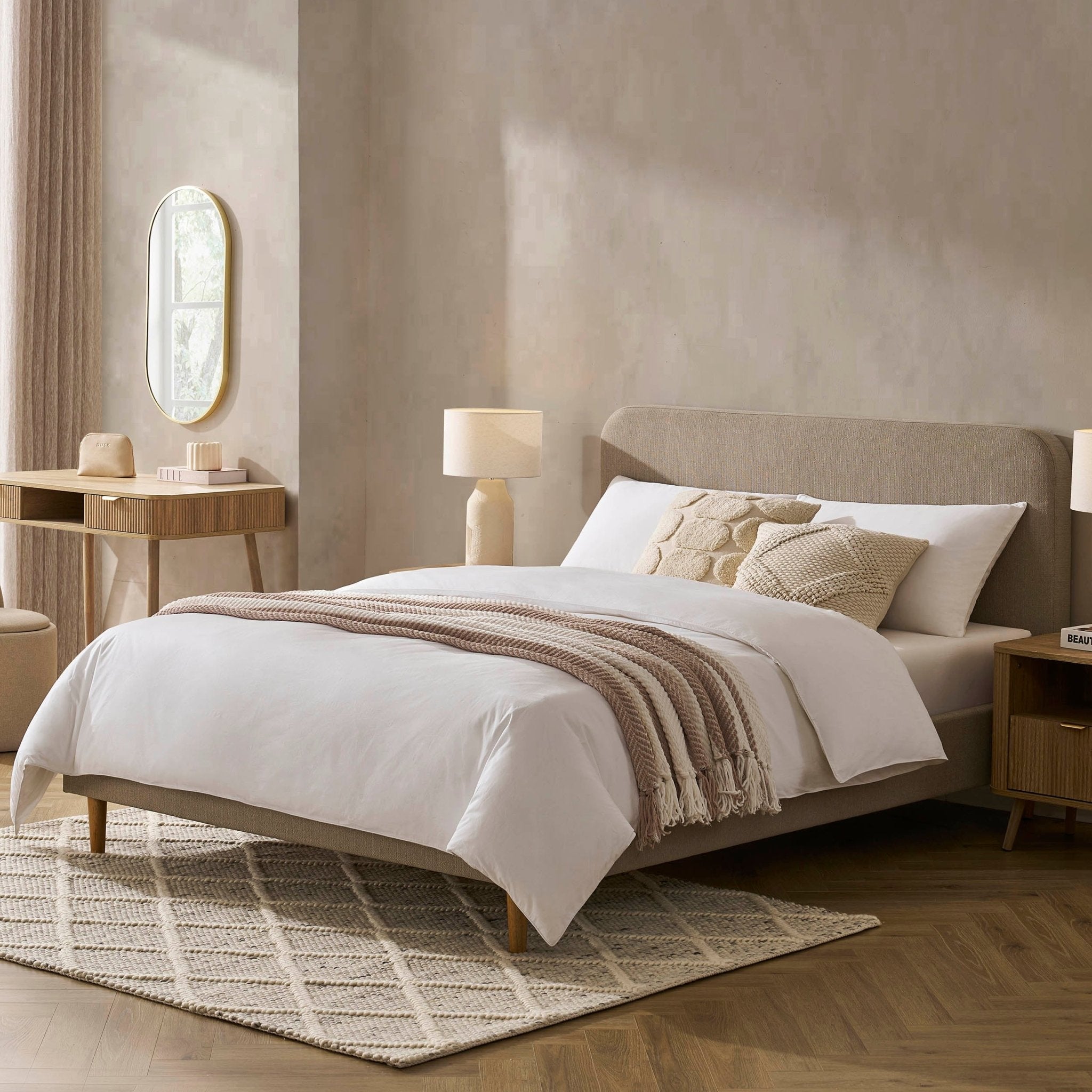 Cadre de lit Ascot - Gris pierre