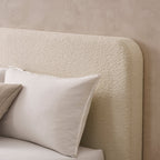 Lit coffre Ascot Bouclé - Blanc cassé