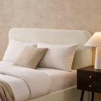 Lit coffre Ascot Bouclé - Blanc cassé