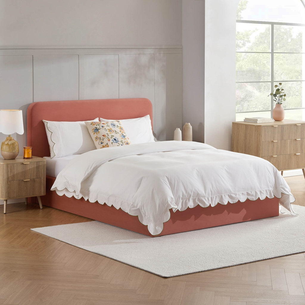 Lit coffre Ascot - Abricot