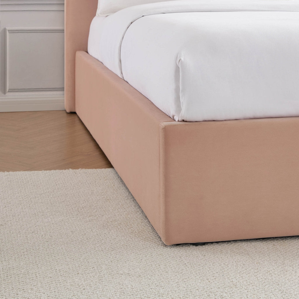 Lit coffre Ascot - Rose poudré