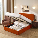 Lit coffre Ascot - Orange vif