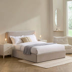 Lit coffre Ascot - Chenille gris clair