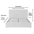 Lit coffre Ascot - Chenille gris clair