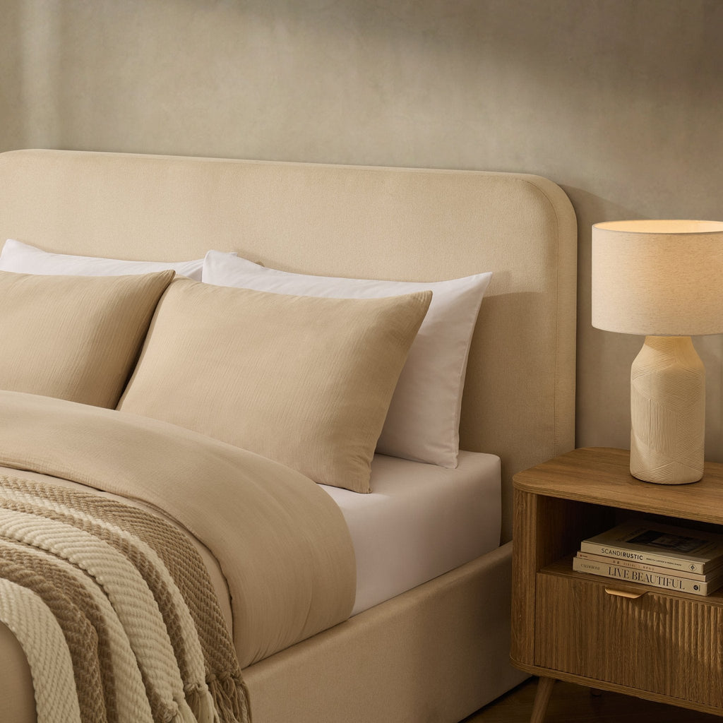 Lit coffre Ascot - Lin crème