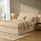 Lit coffre Ascot - Lin crème