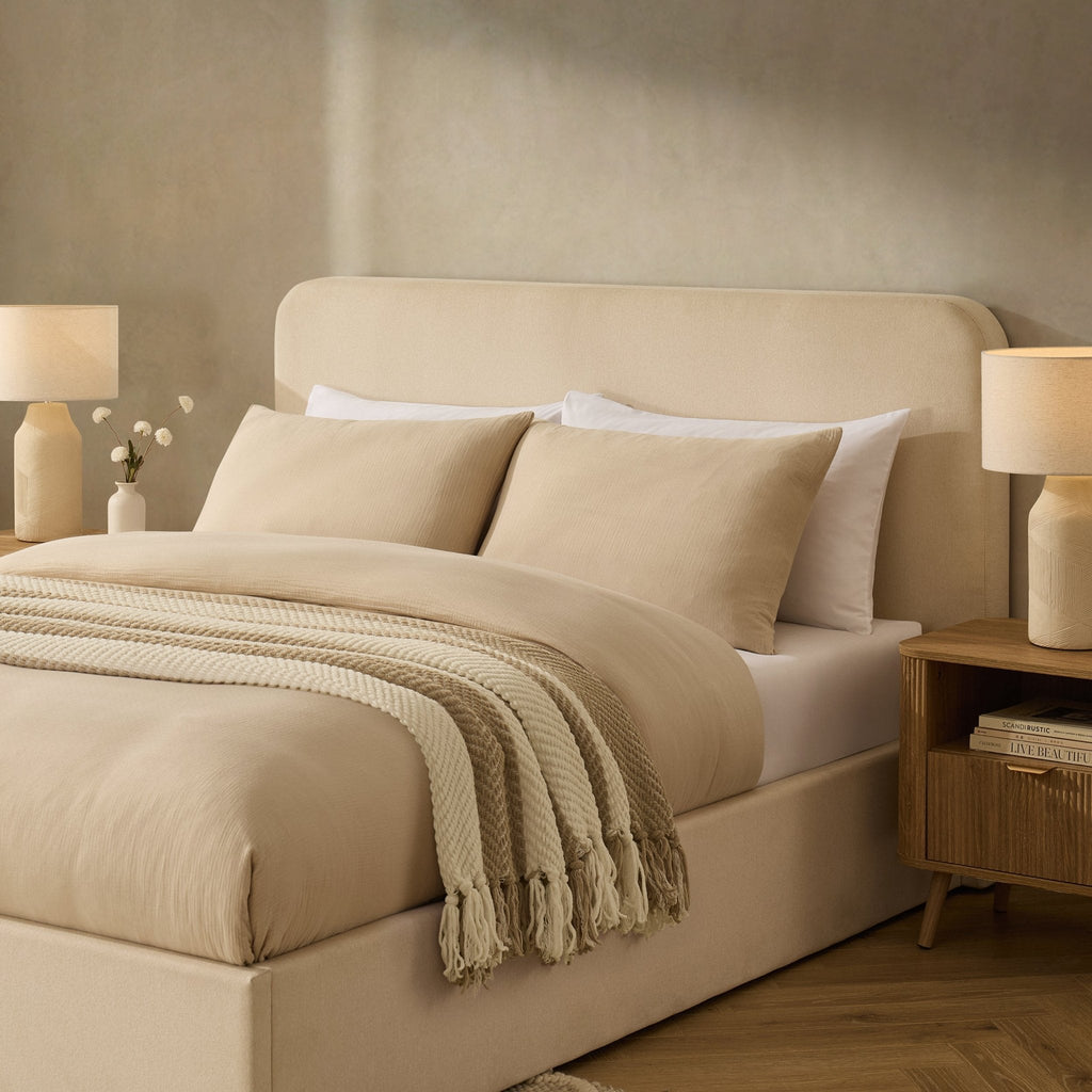 Lit coffre Ascot - Lin crème